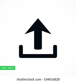 upload vector icon, flat design best vector icon