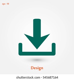 upload vector icon, flat design best vector icon