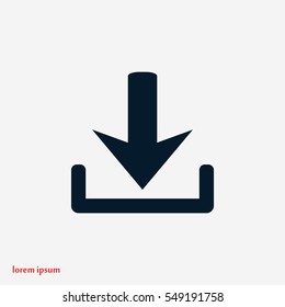 upload vector icon, flat design best vector icon