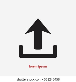 upload vector icon, flat design best vector icon