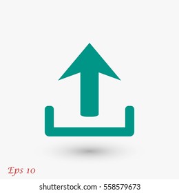 upload vector icon, flat design best vector icon