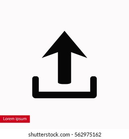 upload vector icon, flat design best vector icon