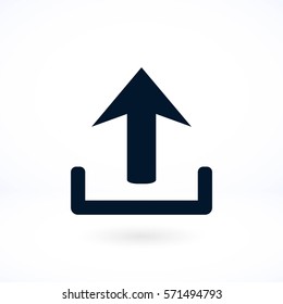 upload vector icon, flat design best vector icon