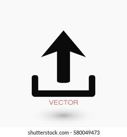 upload vector icon, flat design best vector icon