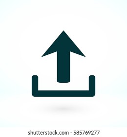 upload vector icon, flat design best vector icon