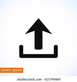 upload vector icon, flat design best vector icon