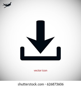 upload vector icon, flat design best vector icon