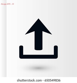 upload vector icon, flat design best vector icon
