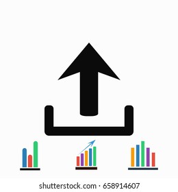 upload vector icon, flat design best vector icon