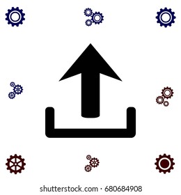 upload vector icon, flat design best vector icon
