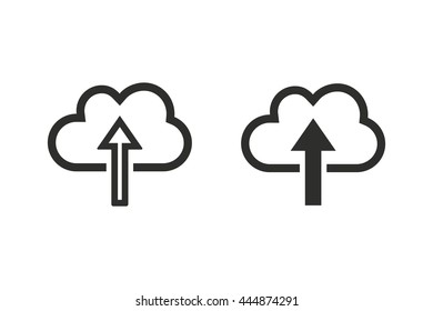 Upload vector icon. Illustration isolated on white background for graphic and web design.