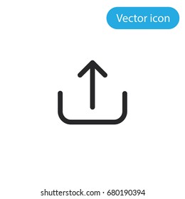 Upload vector icon, illustration symbol