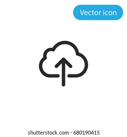 Upload vector icon, illustration symbol