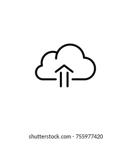 Upload vector icon, illustration symbol