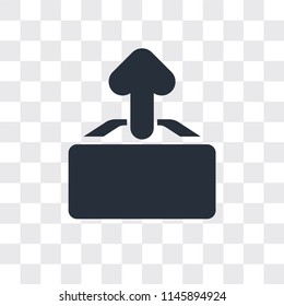 Upload vector icon isolated on transparent background, Upload logo concept