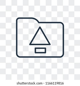 Upload vector icon isolated on transparent background, Upload logo concept