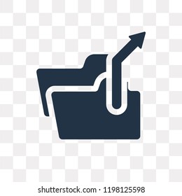 Upload vector icon isolated on transparent background, Upload transparency concept can be used web and mobile