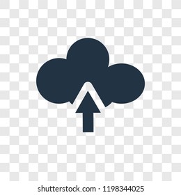 Upload vector icon isolated on transparent background, Upload transparency logo concept
