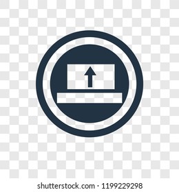 Upload vector icon isolated on transparent background, Upload transparency logo concept