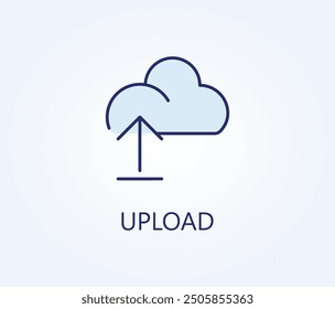 Upload vector, icon or logo sign symbol illustration