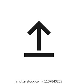 Upload vector icon. Upload icon on white background