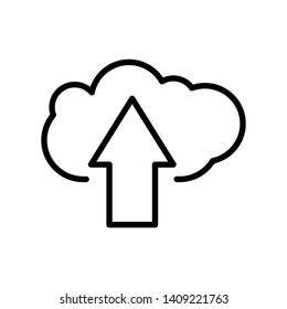 Upload vector icon on white background