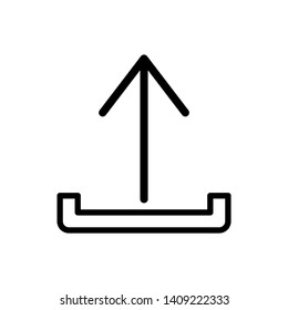 Upload vector icon on white background