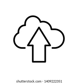 Upload vector icon on white background