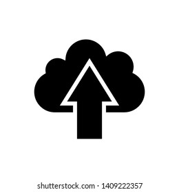 Upload vector icon on white background