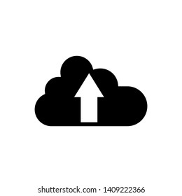 Upload vector icon on white background