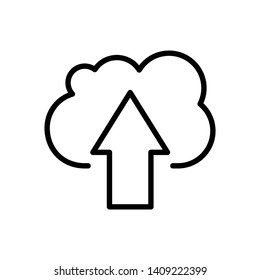 Upload vector icon on white background