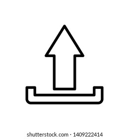 Upload vector icon on white background