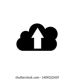 Upload vector icon on white background