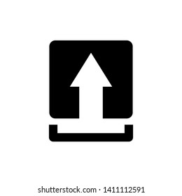 Upload vector icon on white background
