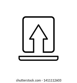 Upload vector icon on white background