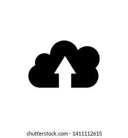 Upload vector icon on white background