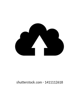 Upload vector icon on white background