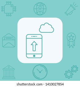 Upload vector icon sign symbol