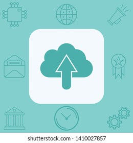Upload vector icon sign symbol