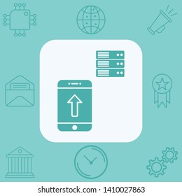 Upload vector icon sign symbol