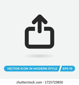 Upload vector icon, simple sign for web site and mobile app.