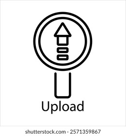 Upload Vector icon stock graphic