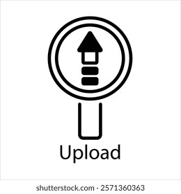 Upload Vector icon stock graphic