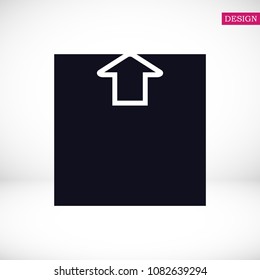 upload vector icon, stock vector illustration flat design style
