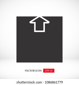 upload vector icon, stock vector illustration flat design style