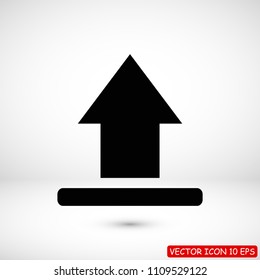 upload vector icon, stock vector illustration flat design style
