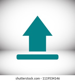 upload vector icon, stock vector illustration flat design style