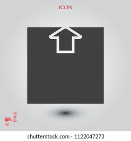 upload vector icon, stock vector illustration flat design style