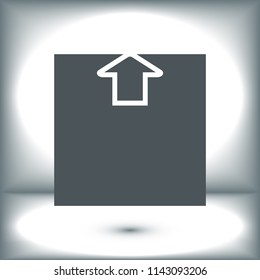 upload vector icon, stock vector illustration flat design style