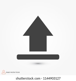 upload vector icon, stock vector illustration flat design style